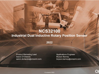 onsemi NCS32100 dual-inductive position sensor