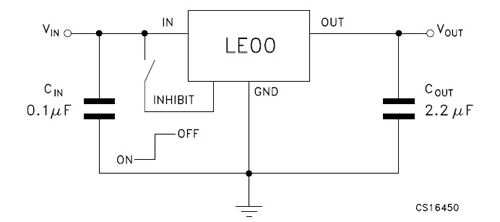 Typické zapojení LE33